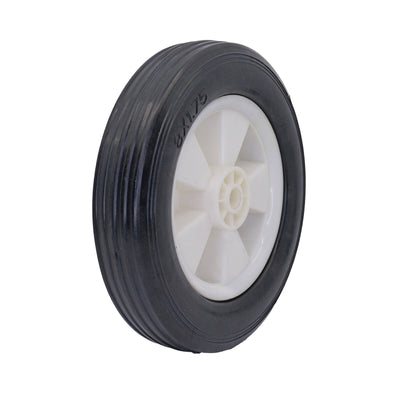 Move It 200mm Black Rubber Tyre with White Plastic Centre - 30kg Load Capacity