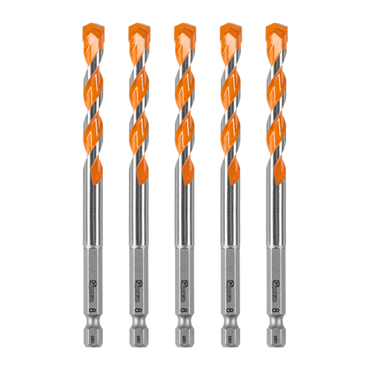 Kango Masonry Drill Bit 5 Pack - 8mm x 120mm - Durable Carbide Tip – view 2 - Auzzistore