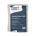 Paint Partner Canvas Drop Sheet 2.6 x 3.6m Plastic Backed Leak Proof
