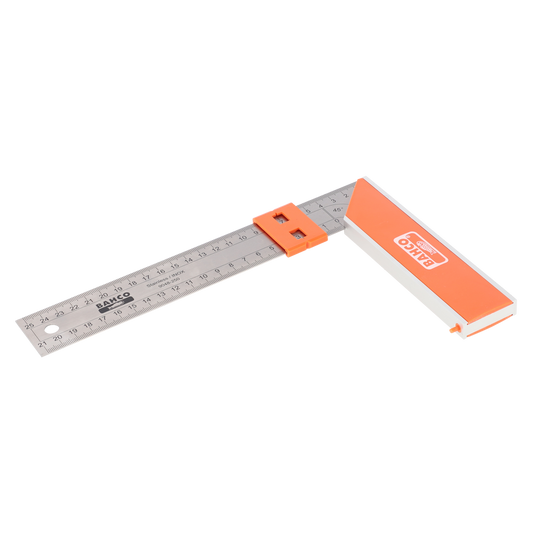 Carpenter Square - Stainless Steel Blade - Sliding Marker - 250 mm - Accurate Measurements - Auzzistore