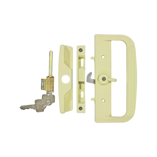 Rolltrak Primrose Sliding Patio Door Lock Set - Alloy - Keyed - Durable - Auzzistore