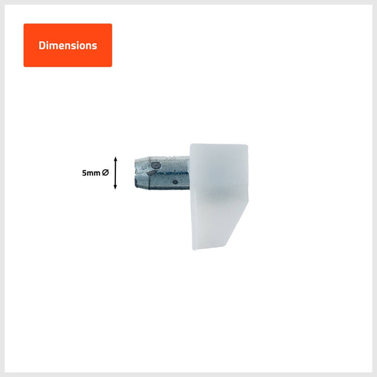 Taskmaster Plastic Shelf Support - 5mm - White - 20 Pack – view 2 - Auzzistore