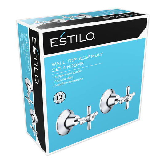Estilo Chrome Jumper Valve Wall Top Assembly Set - 150mm x 245mm - Smooth Operation – view 2