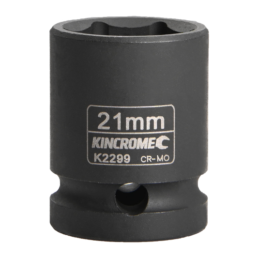 Kincrome 21mm Impact Socket Cr-Mo Steel Shallow Design Durable - Auzzistore