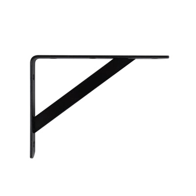 Carinya Black Heavy Duty Straight Stayed Bracket 200x150mm Steel