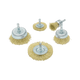 Craftright 5 Piece Wire Brush Set - Brass Steel - Durable Cleaning Tools