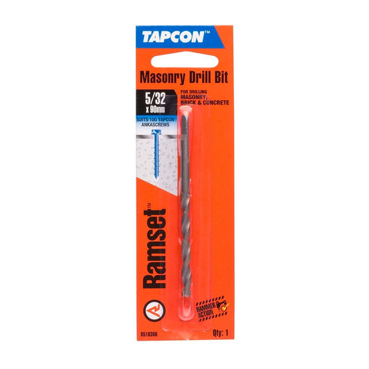 Ramset 5/32" Tapcon Masonry Drill Bit - 1 Pack - Steel - R516366 - Auzzistore