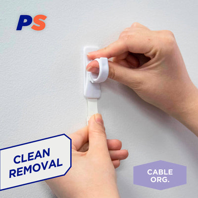 Permastik Large Cable Clips - 5 Pack - Plastic - Easy To Apply