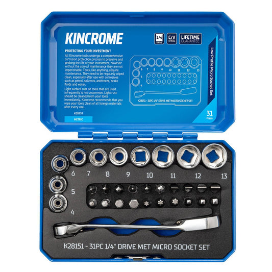 Kincrome 31 Piece 1/4 Drive Metric Micro Socket Set - Compact - Durable – view 2 - Auzzistore