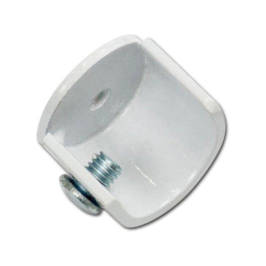 Windoware 25mm White Curtain Rod Stirrup Bracket 2 Pack - Secure Installation - Versatile Mounting - Auzzistore
