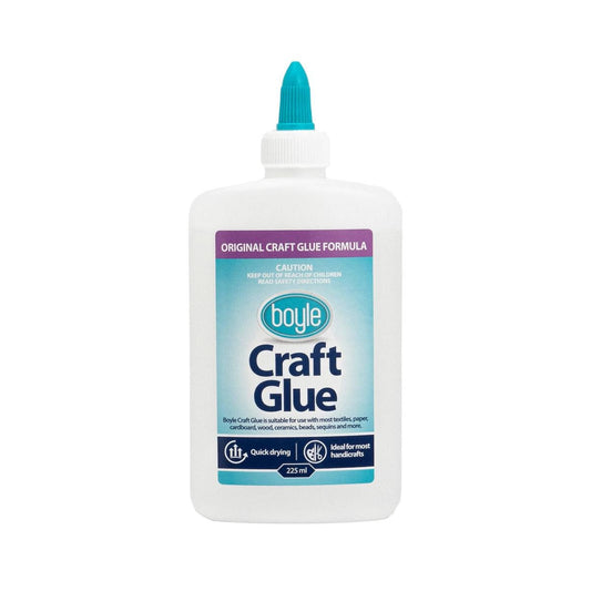 Boyle Adhesive Craft Glue 225ml - Quick Drying - Clear - Auzzistore