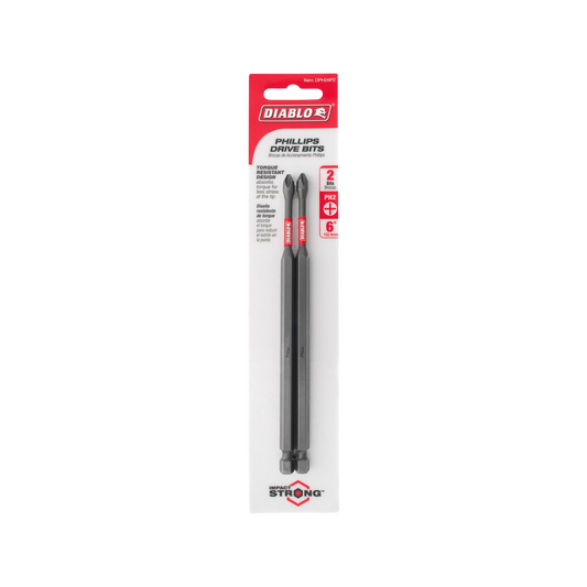 Diablo Power Bit PH2 150mm 2 Pack - Extreme Durability & Impact Resistance - Auzzistore
