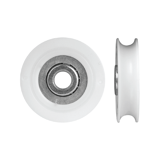 Rolltrak Acetal Concave Roller - 32mm - White - 25kg Load Capacity - Auzzistore
