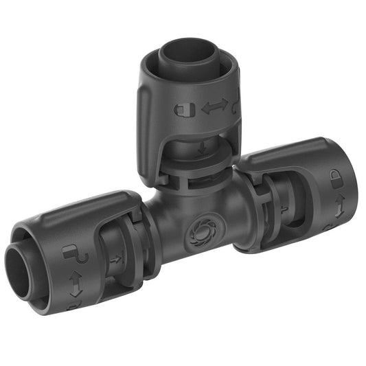 Gardena 13mm Micro Irrigation T Joint 2 Pack - 90-Degree Connection - Black - Auzzistore