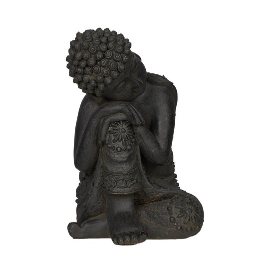 Northcote Pottery 25cm Charcoal Buddha Statue - Weather Resistant Garden Ornament