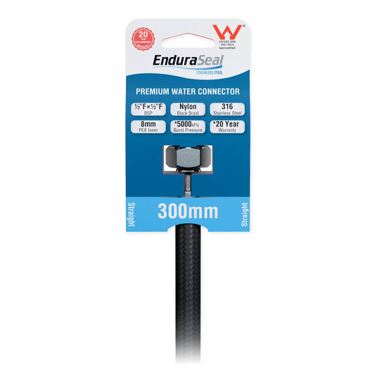 Enduraseal 300mm Black Flexible Braided Water Connector - Durable - Rust Resistant – view 2
