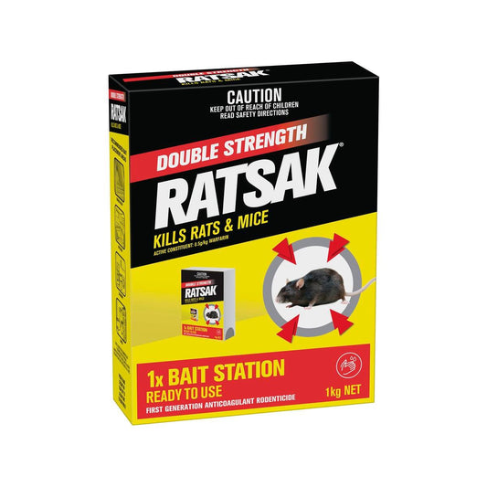 Ratsak Bait Station - 1kg - Pellets - Indoor Use - Auzzistore