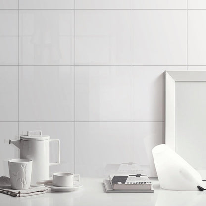 Duratile Gloss White Wall Tile 20x20cm Ceramic 1m² Coverage 25 Pack