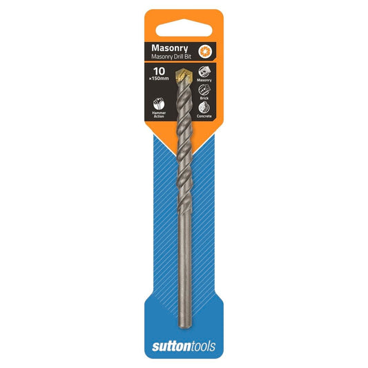 Sutton Tools 10mm Masonry Drill Bit 150mm Carbide Tip Durable - Auzzistore