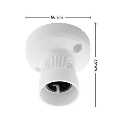 DETA B22 Bayonet Batten Holder 10 Pack - Polycarbonate - Tough - Bulk