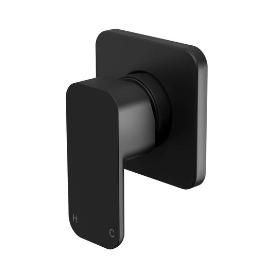 Mondella Matte Black Overture Shower Wall Mixer - Lead Free - 75mm x 140mm x 195mm