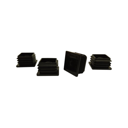 Surface Gard 32mm Black Threaded Internal Square Plastic End Closure 4 Pack - Auzzistore