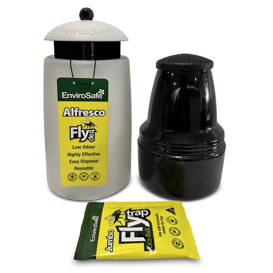 Envirosafe Alfresco Fly Trap - Reusable Outdoor Fly Trap - 120mm x 300mm - Low Odour – view 2 - Auzzistore