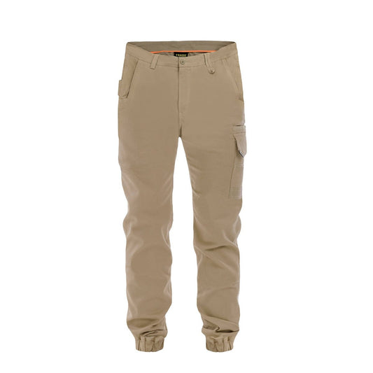 Tradie Core Khaki Skinny Cuffed Pant 102 - Flex Fabric - Cuffed Ankle - 380mm x 730mm x 30mm