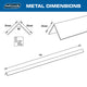 Metal Mate Aluminium Equal Angle 25x25x1 4mm 1m Silver Lightweight