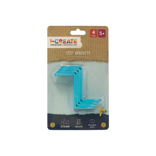 I Create Step Brackets 4 Pack - 90-Degree Angle - 165mm x 55mm - Blue