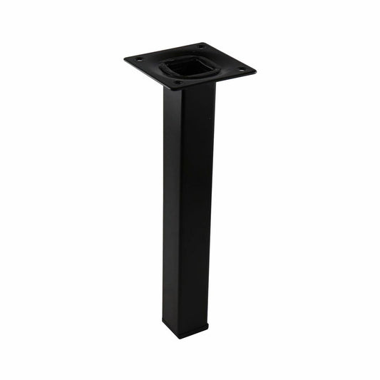 Adoored Furniture Leg - 25 x 25 x 200mm - Steel - Black Finish - Auzzistore