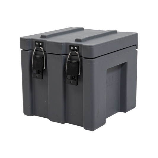 Rhino Toolbox Grey Cargo Case 400mm Polyethylene Durable Storage - Auzzistore
