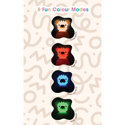 Mirabella Tiger Night Light - LED Colour Changing - 90mm x 150mm - Dual Powered