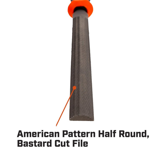 Crescent Nicholson 200mm Half Round Bastard File - Steel - 2-Sided Design – view 2 - Auzzistore