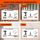 Everhang 45kg Black Small Garage U Hook 4 Pack - 40mm x 75mm x 50mm - Durable Storage Solution