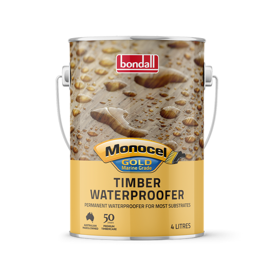 Bondall Monocel Timber Waterproofer - 4L - Clear - Deep Penetration - Auzzistore