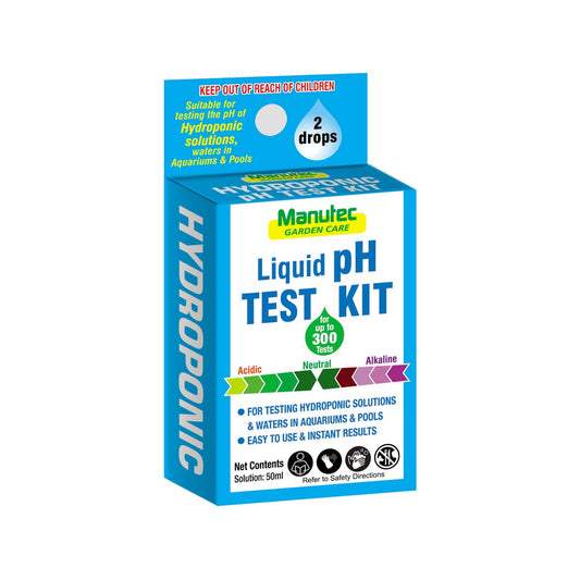 Manutec Liquid pH Test Kit - 50ml - Indicator Liquid - Hydroponic Use - Auzzistore