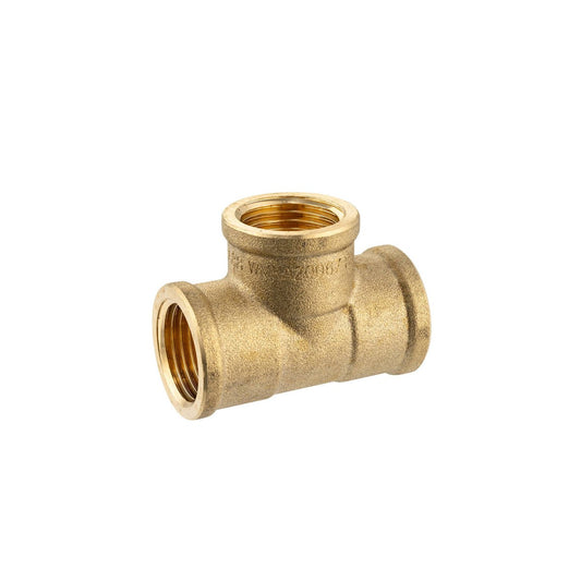 Brasshards 15mm Brass Threaded Tee - Lead-Free - WaterMark Approved - Durable - Auzzistore
