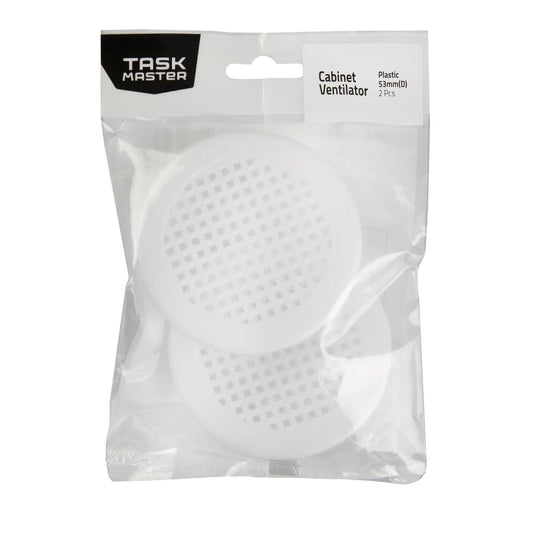 Taskmaster Cabinet Vent - 53mm - Plastic - Easy Install - 2 Pack - Auzzistore