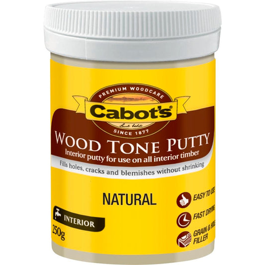 Cabot Natural Wood Tone Putty 250g Water Based Fast Drying Filler - Auzzistore