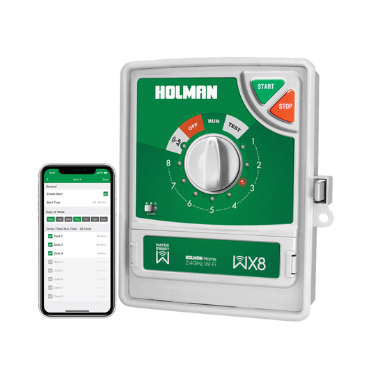 Holman Wi-Fi Irrigation Controller - 8 Zones - Plastic - App Controlled