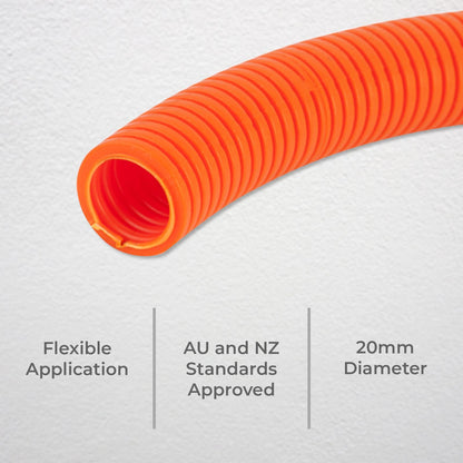 Deta 20mm X 10m Heavy Duty Corrugated Conduit