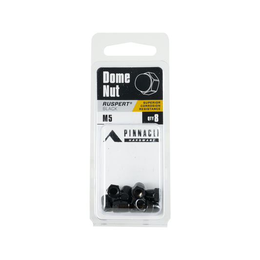 Pinnacle M5 Black Ruspert Dome Nut 8 Pack - 0.8mm Thread Pitch - Corrosion Resistant – view 2 - Auzzistore
