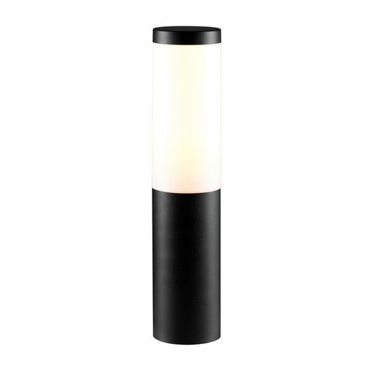 Elluminate Black Garden Bollard - Warm White - Metal - 75mm - Safe