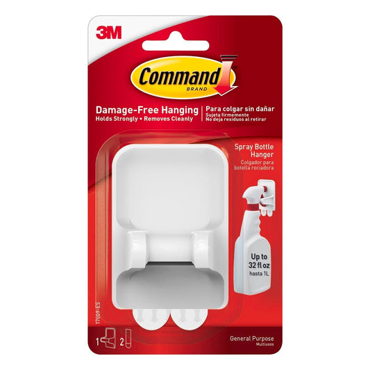 Command Adhesive Spray Bottle Hanger - 1 Pack - Plastic - Damage-Free