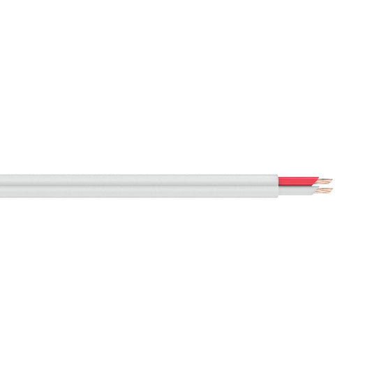 Deta 5m 1.5mm 2 Core TPS Cable - Flat PVC Sheathed - White - 450/750V