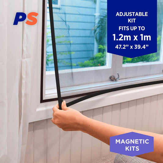 Permastik Magnetic Insect Screen Kit - 1.2m x 1m - Black - UV Resistant – view 2 - Auzzistore