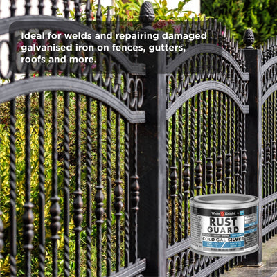 White Knight Rust Guard 100ml Cold Gal Silver Primer Paint - 0.1L - Silver - Rust Protection