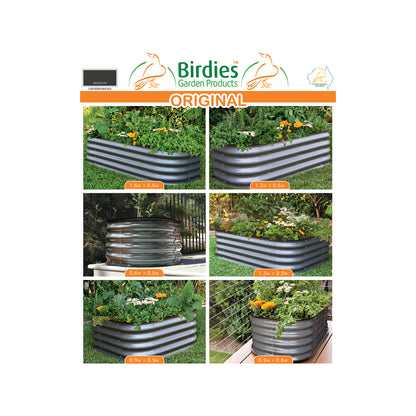 Birdies 1.6mx 0.6 x 0.370mm Monolith 6 In 1 Modular Raised Garden Kit