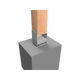 Vuepro Bolt Down Post Support - 90mm - Galvanised - Easy Install